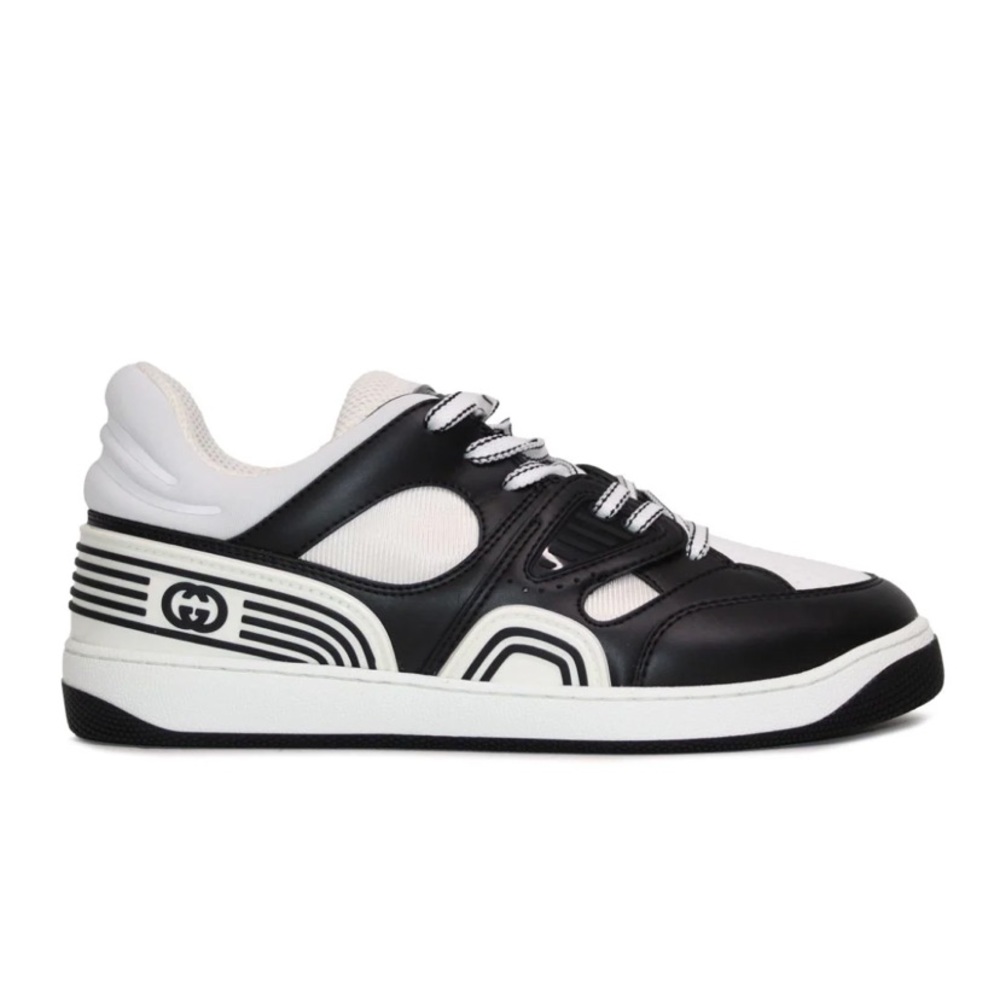 Gucci Men’s Basket low-top sneakers Black/White - Picture 2 of 16
